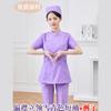Ropa de enfermera traje dividido manga corta dental estomatólogo cuidado ropa de trabajo Invierno hombres y mujeres cuello alto azul manga larga