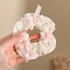 Scrunchie de Renda Estilo Coreano para Mulheres 2026 Novo Estilo Elástico de Cabelo Estilo Preguiçoso Corda de Cabelo Grande Acessório para Coque Flor de Cabelo