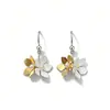 Pendientes de flores amarillas frescas con diseño de nicho, temperamento de hada súper, nuevos pendientes de moda versátiles con personalidad AB 2024
