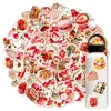 Nuevas pegatinas vintage transfronterizas con temática de fresas, 100 piezas, pegatinas impermeables dulces de fresas para combinar, para decoración de diario y tableta