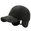 Chapéus Quentes de Outono e Inverno para Homens de Meia-Idade e Idosos, Ciclismo e Caminhada ao Ar Livre, Proteção Contra o Frio Inicial, Chapéus de Algodão com Proteção para as Orelhas, Bonés de Beisebol Padrão Médio para Homens Mais Velhos