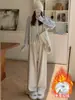 Pantalones de pierna ancha para mujer talla grande con caída, adecuados para disimular la grasa, con forro polar para abrigar, de cintura alta, hasta el suelo, estilo Yamamoto para Primavera, Otoño e Invierno.