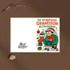 Juego de tarjetas de felicitación navideñas de Amazon, fútbol, Santa Claus de dibujos animados estilo australiano, tarjeta plegable con bendición festiva