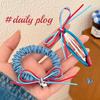 Estilo Coreano Gama Alta Colorido Lazo Pegamento BB Clip Cuerda para el Cabello Corazón de Niña Mezclilla Versátil Banda Elástica Accesorios para el Cabello