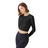 Tops de Yoga, Roupa Esportiva, Camisetas de Gola Redonda, Manga Longa, Ajuste Slim, Que Absorvem a Umidade, Ciclismo e Corrida ao Ar Livre, Respiráveis e de Secagem Rápida