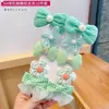 Grampo de Cabelo Flor Laço Fofo Estilo Coreano Acessório de Cabelo para Meninas Pequenas, Presilha para Franja, Grampo de Cabelo para Crianças, Não Danifica o Cabelo, Acessório de Cabelo para Meninas