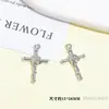 Estilo Gótico Retro Plata Súper Genial Colgante Cruz Corazón Calavera DIY Hecho a Mano Aretes Collar Material de Accesorios