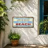 Placa de lata decorativa estilo bar de praia americano transfronteiriço, ornamento criativo de ferro forjado, presente, folha de flandres, 15x30m