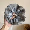 Anel de Cabelo Grande de Renda em Camada Dupla Francês Romântico Oco Anel de Cólon Acessórios de Cabelo Corda de Cabelo Estilo Lolita para Mulheres