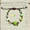2025 Nuevo Paraíso de Manzana Verde Diseño Nicho Pulsera de Cuentas Linda Dulce Pequeña Fresca Joyería de Mano de Aspecto Elegante