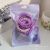 Gomas para el pelo de alambre de teléfono color caramelo dopamina, cordones simples para el pelo, accesorios básicos para el cabello, alta elasticidad, duraderos, nuevos y lindos