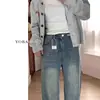 Jeans Azul Reto Vintage Feminino Primavera e Outono Novo Cintura Alta para Gordinhas Plus Size Emagrecedor Corpo Pera Calças Largas Soltas