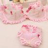Talla Grande Ng C Cherry Encaje Bordado Ultrafino Sexy Lencería Set de Brasier Cherry 9208