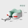 Almohada en Forma de U de Espuma Viscoelástica al por Mayor, Circunferencia del Cuello Ajustable, Almohada Cervical de Viaje para Coche, Viaje de Negocios, Almohada de Avión, Almohada Portátil en Forma de U