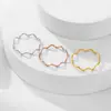 Anel de Titânio Onda Anel de Falange Banhado a Ouro 18K Anel de Cauda para Mulheres 2025 Anel de Falange Anel de Luxo Leve Transfronteiriço