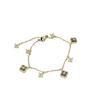 Nuevo Popular Pulsera de Piedra Ojo de Tigre Circonita Nácar Trébol de Cuatro Hojas Lujo Ligero Flor de Cuatro Hojas Joyería de Mano Versátil de Gama Alta