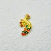 Nuevo Colgante Pequeño de Gota Fénix Oro Amarillo Imitación Jade Hetian Accesorios para Pulseras Accesorios DIY