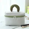 Bolsa de Maquillaje Portátil de Alta Gama 2025 con Bloques de Color para Viajes de Negocios y de Placer, Gran Capacidad, Neceser de Alta Gama, Bolsa de Almacenamiento