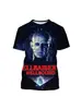 Camiseta Estampada Digitalmente 3D de la Película de Terror "Persiguiendo Almas Fantasmales" para Hombre y Mujer de Manga Corta 2024 Venta Caliente Transfronteriza