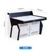 Plataforma de mesa de consola de centro de comando para sala de computadoras, fija de doble sección de tres secciones, mesa de despacho de 5 secciones personalizada