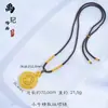 Tienda de Oro Mismo Estilo Filigrana Hueca Chapado en Oro Brújula de la Fortuna Collar, Giratorio, Cadena para Suéter Estilo Chino Venta al por Mayor