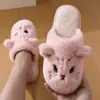 Pantuflas de Felpa Cálidas para Gato de Venta Caliente Transfronteriza para Mujer, Pantuflas de Interior para el Hogar de Cobertura Completa de Invierno, Engrosadas y Cálidas para Dormitorios