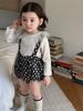 Ropa de Otoño para Niños, Conjuntos de Otoño para Bebés, Ropa Infantil Estilo Coreano, Camisas de Muñeca para Niñas, Tirantes, Pantalones que Cubren el Trasero Conjunto de Dos Piezas
