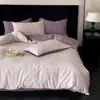 Jacquard al Aire 100s Algodón Puro Algodón de Fibra Larga Juego de Cuatro Piezas Todo Algodón Satén Sábana Sedosa Funda de Edredón Ropa de Cama