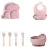 Amazon Prato Dividido de Dinossauro para Crianças com Ventosa Silicone de Grau Alimentício Prato para Comida Complementar Tigela com Ventosa para Bebê Utensílios