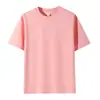Camiseta de algodón chino de alta gama personalizada, algodón romano, manga corta para hombre, agradable para la piel y transpirable, cuello redondo, color liso, adecuada para primavera y otoño como capa base