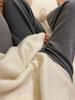 Calça de malha cinza de perna larga feminina outono e inverno elástica cintura alta drapeado casual solta alongada lã reta boca de sino