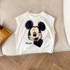 Camiseta de algodón para niño, camiseta sin mangas de verano para niño, camiseta estampada para bebé, ropa de dibujos animados para niña