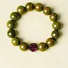 Pulsera Natural de Sándalo Verde para Hombres, Cuentas de Meditación, Año del Caballo, Doce Signos del Zodíaco, Pulsera de Palo de Rosa, Regalo de Año Nuevo
