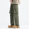 Overol de secado rápido para hombre, pantalones de verano con protección solar, pantalones casuales para hombre, primavera y otoño, cordón ajustable, pantalones rectos, pantalones de seda helada para hombre