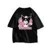 Camiseta Kawaii Sanrio Kuromi Fofa Desenho Animado Anime Gola Redonda