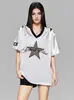Camiseta Top Esportivo Respirável de Secagem Rápida Casual Versátil 2026 Verão Estrela Estampa de Leopardo Novo Top Casual Tendência