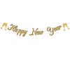Banderas colgantes de la popular serie de Año Nuevo de Amazon, HappyNewYear, suministros para el diseño de lugares de celebración de Año Nuevo.