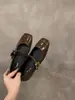 Zapatos Mary Jane planos negros para mujer 2023 nuevo estilo francés zapatos Mary Jane rojos para la noche suaves