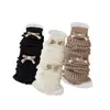 Nuevos Calcetines hasta la pantorrilla para Niñas, Calentadores de Piernas Cálidos de Otoño e Invierno con Moño, Calcetines Gruesos de Punto, Calcetines Holgados