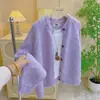 Cardigã de tricô de alta qualidade estilo coreano, com fio colorido, gola redonda, de abotoamento simples, para mulheres, outono e inverno, casual e modelador, casaco suéter espesso