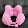 Almohada Inflable en Forma de U, Soporte Portátil para el Cuello Ayuda para Dormir en Viaje, Almohada Inflable en Forma de U Flocada de PVC, Almohada Inflable para el Cuello, Almohada Inflable en Forma de U