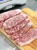 Filete de Sirloin Wagyu Australiano de Sangre Pura M9+ Doble Etiqueta Azul 1265 Sangre Pura Sher Cocina Occidental de Alta Gama