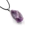 Joyería europea y americana piedra natural piedra original colgante Ágata de cristal piedra multicolor irregular Cristal de fresa cristal rosa Amatista