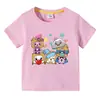 2023 Nueva camiseta de manga corta de verano para niños, estilo coreano, para niños y niñas, de algodón, de media manga.