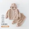 Roupas infantis: ternos de outono para meninos, mistura de lã, roupas de outono para meninas, 2026 novos looks de streetwear estilosos e da moda para o outono