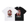 Transfronterizo En Stock Bape Suministro Estable a Largo Plazo Para Hombres y Mujeres Casual Deportivo Puro Algodón Manga Corta Cómodo Moda Camiseta