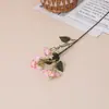 Flores Artificiais de Luxo Leve Jasmim Flor Artificial de Interior Decoração Sala de Estar Mesa de Jantar Decoração Floral Decoração Paisagismo Flor de Seda Casa