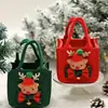 Nueva bolsa de regalo de fieltro para Navidad, bolsa de manzana, bolsa de mano para Nochebuena, bolsa de fieltro navideña para niños al por mayor