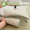 Colcha de Verano Clase A 100% Algodón Puro con Borde de Concha Fair Isle, Colcha de Verano de Algodón Puro con Dibujos Animados para Dormitorio Estudiantil, Colcha Fina para Aire Acondicionado 4