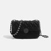 Bolso de cadena de moda de verano 2024, elegante bolso cruzado de un solo hombro con diseño rombal, bolso cuadrado pequeño informal para teléfono móvil.